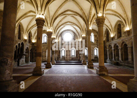 Le monastère d'Alcobaça, Mosteiro de Santa Maria de Alcobaça, une église catholique romaine située dans la ville d'Alcobaça, dans la sous-région Oeste, a été fondée Banque D'Images