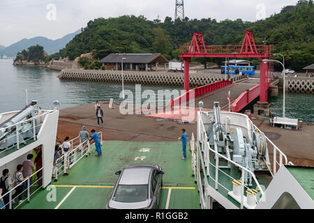 Okunoshima, JAPON - 28 juin 2017 : La position d'Okunoshima Ferry Island, ou l'île de Lapin Banque D'Images