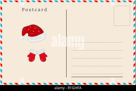 Joyeux Noël fond Carte postale Carte de vœux. Vector illustration Illustration de Vecteur