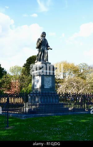 Statue de Isaac Watts en Watts Park, Southampton, Hampshire, Angleterre, Royaume-Uni, UK, Europe Banque D'Images