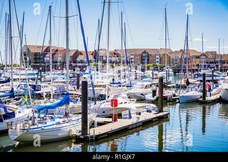 Marina Ocean Village. Southampton, Hampshire, Angleterre, Royaume-Uni, UK, Europe Banque D'Images