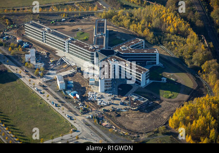 Vue aérienne, Amprion GmbH, basée à Dortmund est un des gestionnaires de réseau de transport Allemand, nouveau lieu, nouveau siège à Amprion Phoenix West, Dortmund- Banque D'Images