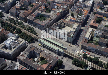 Wien, Gürtelstraße Stadtbahnstation und Alser Straße, Luftbild - Vienne, vue aérienne Banque D'Images