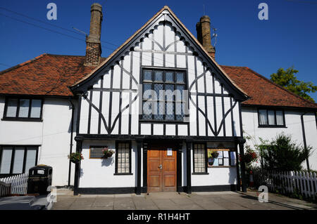 Village Hall, Hunsdon, Hertfordshire, debout au centre du village, a été utilisé comme école et comme une cantine au cours de la Seconde Guerre mondiale. Banque D'Images