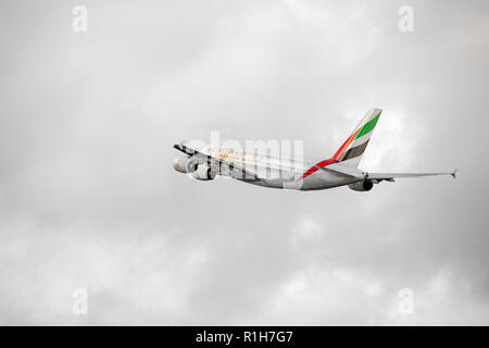 Emirates Airbus A380-861 Banque D'Images