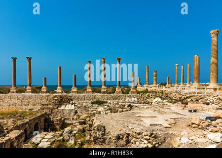 Ruines romains sur des pneus dans le sud du Liban Moyen Orient Banque D'Images