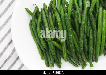 Haricots verts à l'Estragon Banque D'Images