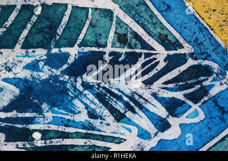 L'abstraction, sex batik, texture de fond, la main sur la soie, abstract art surréalisme Banque D'Images