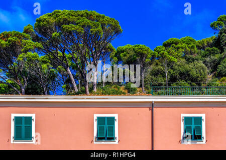 Maison close up en Monterosso al Mare, Italie Banque D'Images