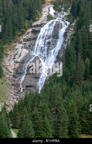 Grawa cascade, vallée de Stubai, dans le Tyrol, Autriche Banque D'Images
