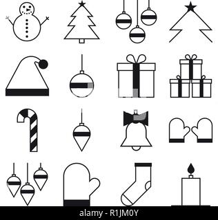 L'icône de Noël situé dans le style des glyphes Illustration de Vecteur