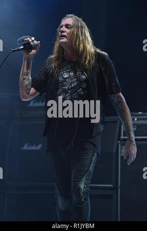 Ny - 11 novembre : Sebastian Bach lors du spectacle Rock Fest 1980 au Miramar amphithéâtre du parc régional le 11 novembre 2018 à Miramar, en Floride. Credit : mpi04/MediaPunch Banque D'Images