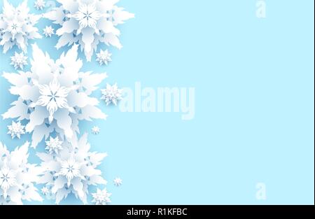 Gros flocons sur light blue Illustration de Vecteur