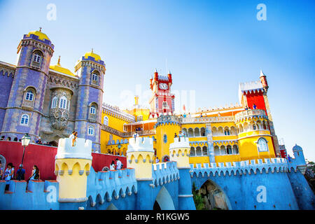 Palais National de Pena, Sintra, Lisbonne, Portugal Banque D'Images