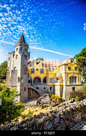 Le Musée de la mer - Le Roi Carlos I, fondée 1879 Photo de la mer sur une journée ensoleillée. Cascais, Portugal Banque D'Images