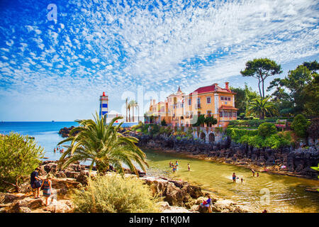 Région de Lisbonne, Cascais, Portugal, 25 août 2016 : Santa Marta Phare et musée dans Cascais Banque D'Images