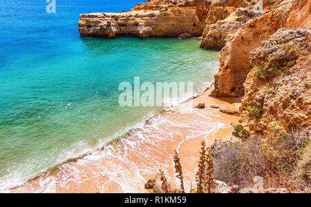 Cove 'Praia São Rafael selon la région de l'Algarve, Portugal Banque D'Images