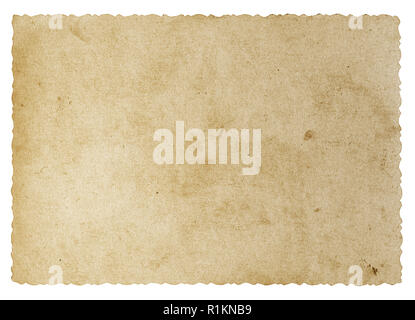 Vintage ancien blanc photo noir et blanc isolé sur fond blanc Banque D'Images