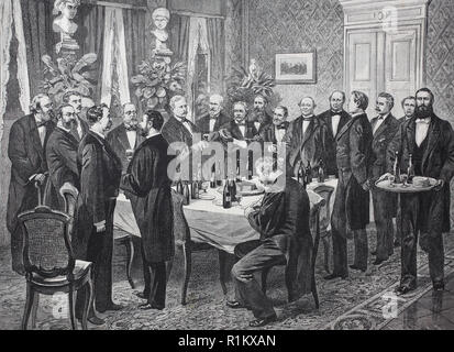 L'amélioration de la reproduction numérique, Adolf Erik Nordenskiöld, Freiherr von, 1832-1901 adieu à son palmarès avant qu'il commence à une expédition dans l'Arctique à Berlin, Allemagne, Banque D'Images