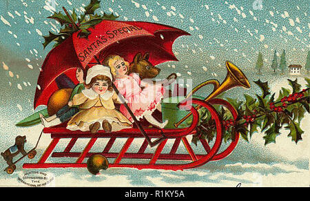 La conception de cartes de noël vintage Banque D'Images