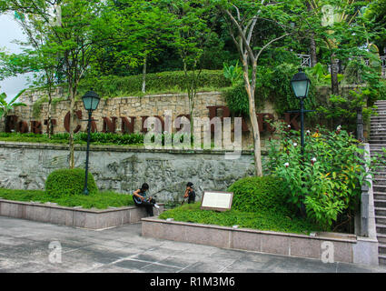 Entrée de Fort Canning Park, Singapore Banque D'Images