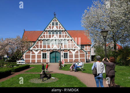 Graefenhof, Mairie de Jork, Altes Land, Basse-Saxe, Allemagne, Europe Banque D'Images