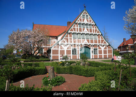 Graefenhof, Mairie de Jork, Altes Land, Basse-Saxe, Allemagne, Europe Banque D'Images