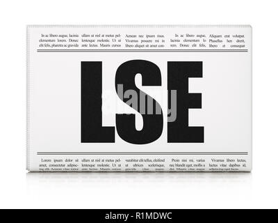 Concept Les indices boursiers : manchette LSE Banque D'Images