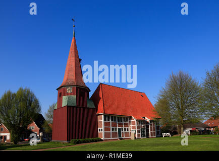 Marien-Church Gruenendeich, St., Altes Land, Basse-Saxe, Allemagne, Europe Banque D'Images