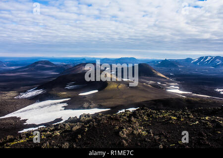 Vue du Mont Hekla, volcan actif d'Islande Banque D'Images