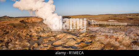 Gunnuhver Hot Spring, Reykjanes Peninsula, Iceland Banque D'Images