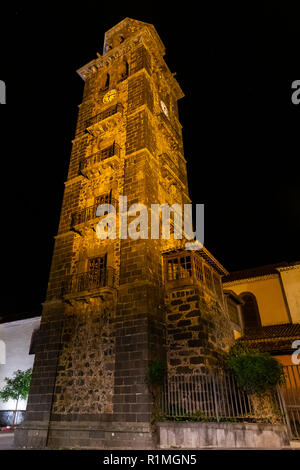 Clocher de l'église de la Concepcion, église dans la Plaza de Santiago, San Cristobal de La Laguna, Tenerife, Canaries, Espagne Banque D'Images