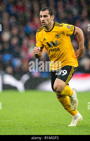 Londres, ANGLETERRE - 06 OCTOBRE : Jonny de Wolverhampton au cours de la Premier League match entre Wolverhampton Wanderers et Crystal Palace à Selhurst Park le 6 octobre 2018 à Londres, Royaume-Uni. (Sebastian Frej/MO Media) Banque D'Images