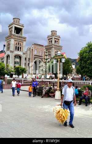 Plaza de Armas à Huaraz. Département d'Ancash au Pérou. Banque D'Images