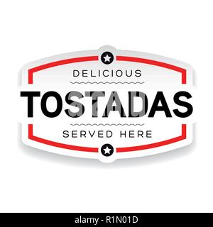 Étiquette vintage Tostadas sign Illustration de Vecteur