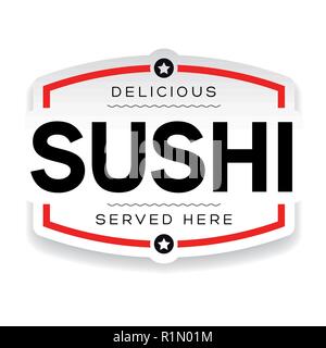 Label Sushi sign vintage Illustration de Vecteur