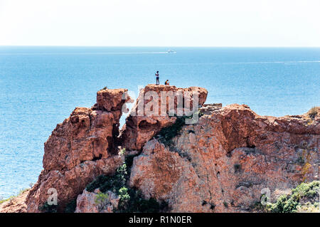 Le littoral de l'Estérel dans le Parc Naturel d'Azur Banque D'Images