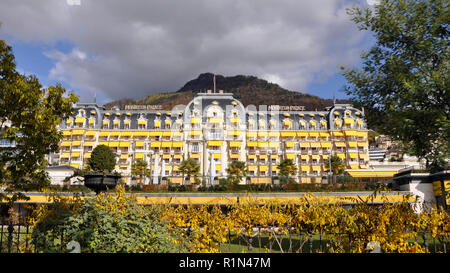 Le Montreux Palace Hôtel Belle Epoque, le Grand Old Lady de la swiss hotelery sur le Riviera à Montreux city Banque D'Images