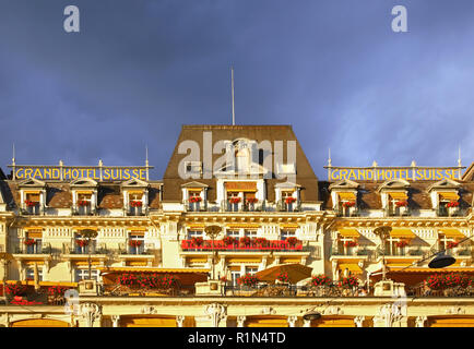 Grand Hotel Suisse à Montreux. Canton de Vaud. La Suisse Banque D'Images