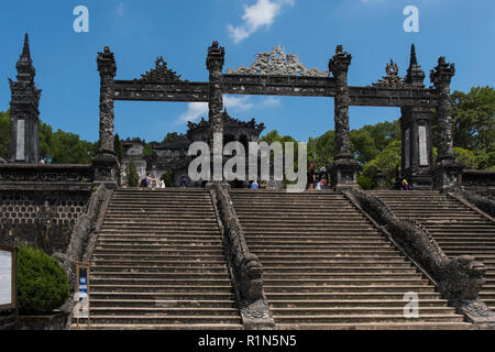 Tombeau de Khai Dịnh Mausolée Ung officiellement situé dans Chau Chu montagne près de Hue Vietnam Asie construit pour Empereur Khai Dịnh douzième empereur des Nguyen Banque D'Images