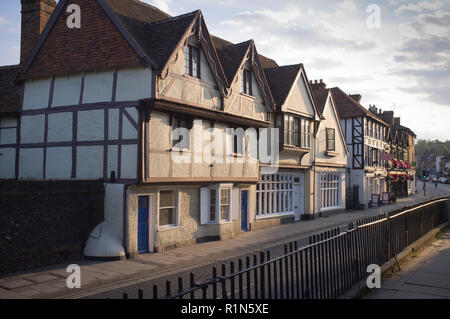 Maisons d'époque dans la région de Hart Street, Henley-on-Thames, Oxfordshire Banque D'Images