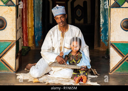 Le Prince et l'enfant. Le Cameroun. Banque D'Images