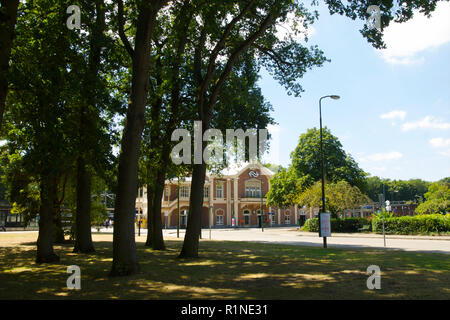 L'avant de la gare ferroviaire historique utilisé pour la famille royale néerlandaise à Baarn, aux Pays-Bas Banque D'Images