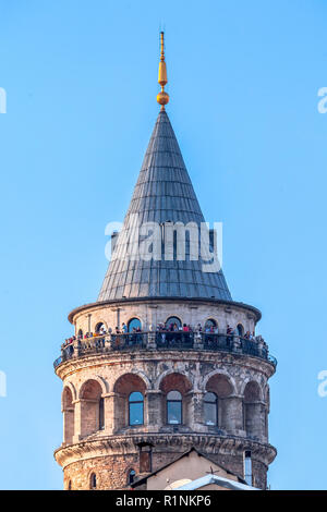 Tour de Galata, le quartier de Beyoglu, Istanbul. La Turquie Banque D'Images