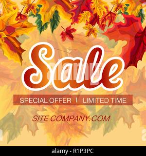 Design lumineux pour la vente d'automne Illustration de Vecteur