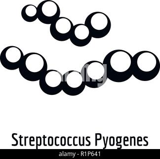 L'icône de Streptococcus pyogenes. Simple illustration de Streptococcus pyogenes icône vectorielle pour le web. Illustration de Vecteur