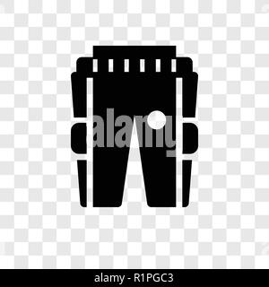 Pantalon pratique icône vecteur isolé sur fond transparent, les pratiques de transparence concept logo pantalon Illustration de Vecteur