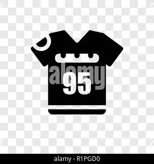 T shirt football numéro 83 avec l'icône vecteur isolé sur fond transparent, le Football t shirt avec logo concept numéro 83 la transparence Illustration de Vecteur