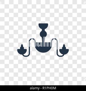 Icône vecteur lustre isolé sur fond transparent, lustre transparence concept logo Illustration de Vecteur