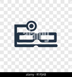 Lunettes Ar icône vecteur isolé sur fond transparent, la transparence des verres Ar concept logo Illustration de Vecteur